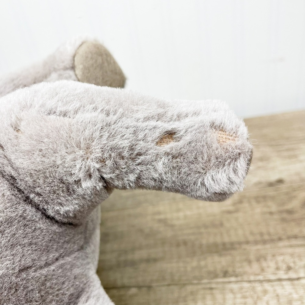 Steiff Elephant Plush Grey Mohair Collectors Button in Ear Made in Germany - Picture 14 of 16